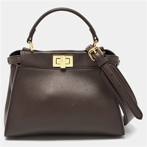 fendi peekaboo plastic handle|fendi peekaboo leather bag.